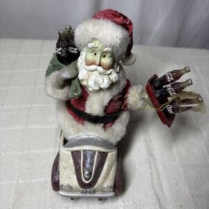 Vintage Coca Cola Santa Clause Driving Car 1998 Coca Cola Co. FABRICHE‎